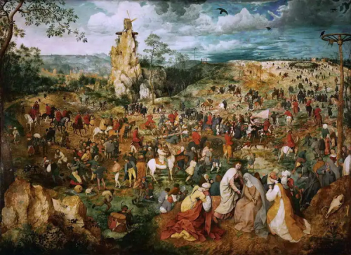 Procesí na Kalvárii - Pieter Bruegel starší 